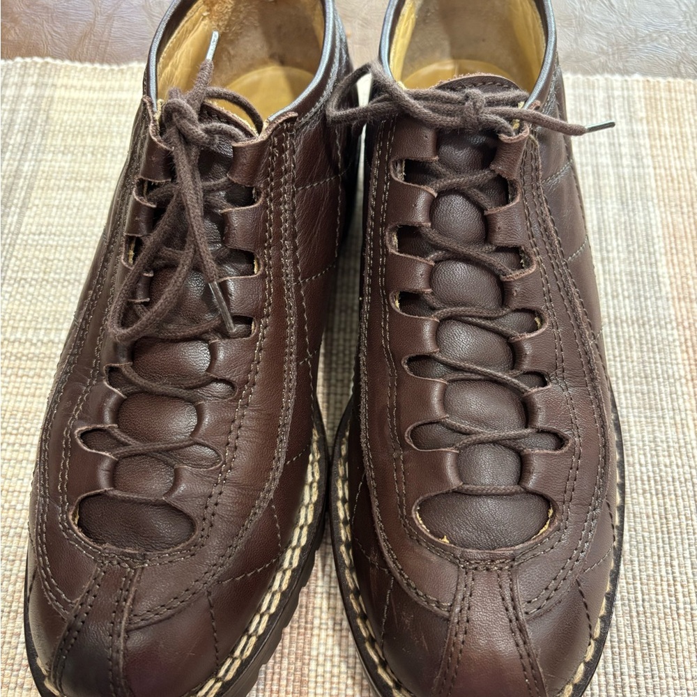 Barneys New York Vintage Brown Leather Oxfords